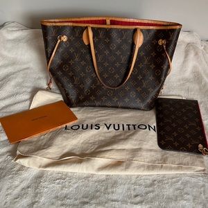 Louis Vuitton Never Full MM cherry interior